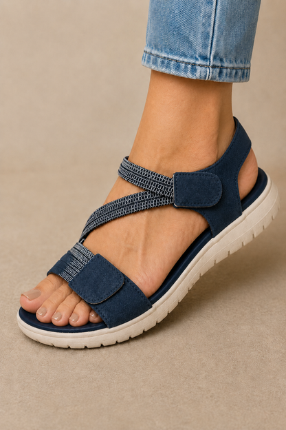 Sandali Alba - Comfort con Fasce Elastiche e Strappo